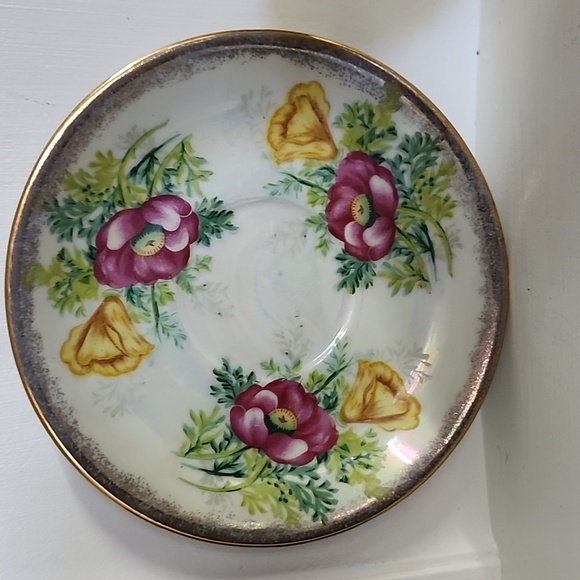 Beautiful vintage tea cup and saucerJapan ceramic Spring Yellow floral design - Picture 2 of 4